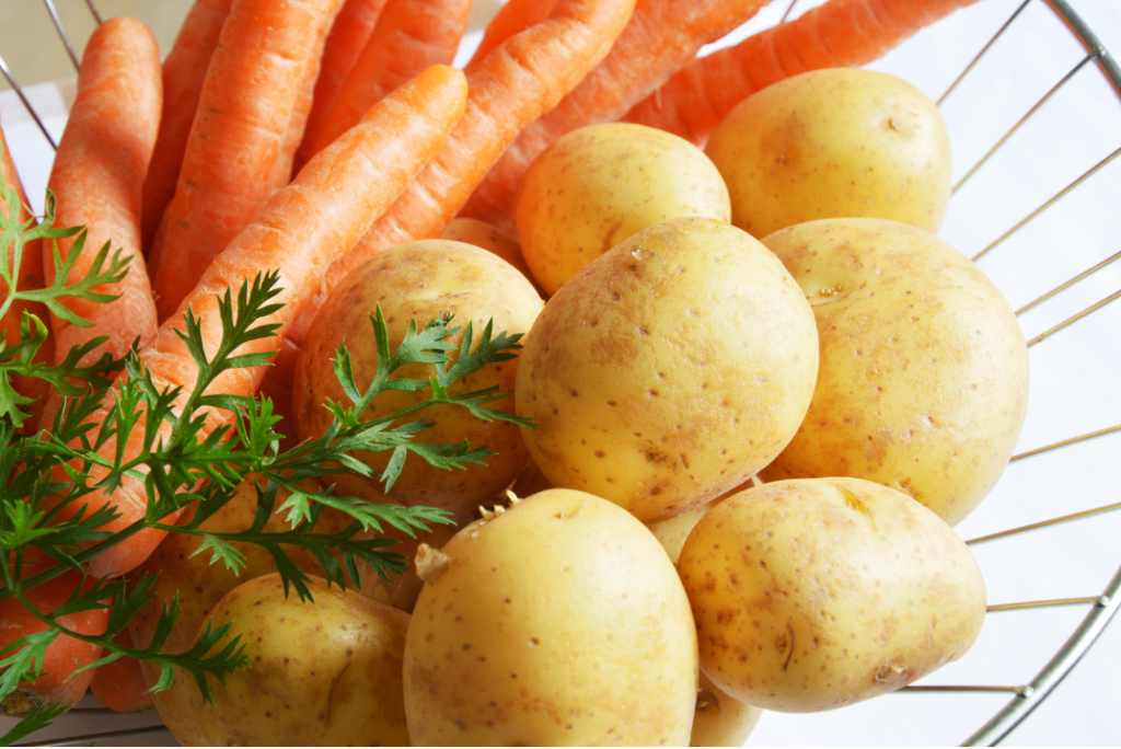 Carrots and potatoes